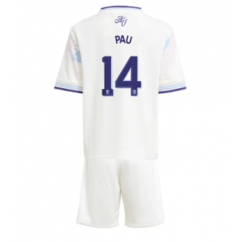 Billige Fotballdrakt Aston Villa Pau Torres #14 Replika Tredjedraktsett Barn 2025-26 Kortermet (med bukser)